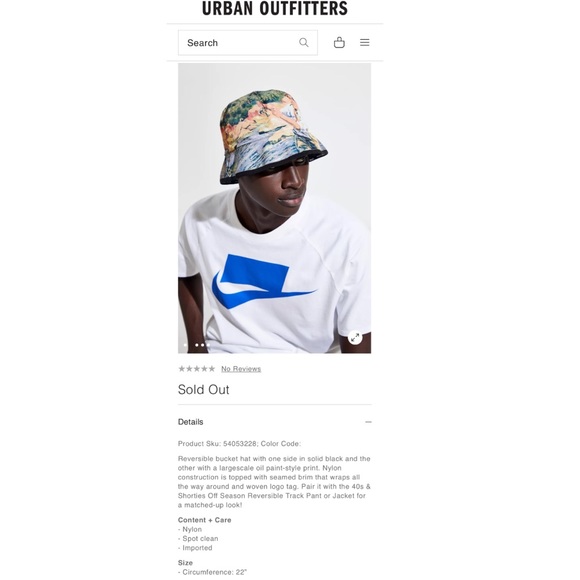 NWT urban outfitters / 40s shorties bucket hat - Picture 3 of 4